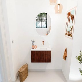 Mondiaz Joya 60cm toiletmeubel ruby met wastafel faye rechts zonder kraangat talc