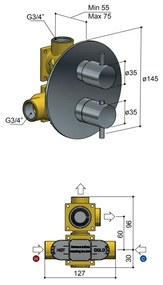 Hotbath Laddy Inbouw Thermostaat Geborsteld Nikkel L009R