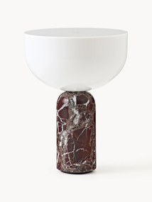 Kleine draagbare LED-tafellamp Kizu van marmer, dimbaar