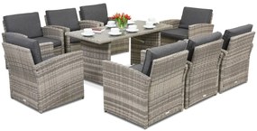 Monaco Premium 8 Garden Point tuinmeubelen lichtgrijs