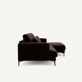 XL hoekbank rechts in fluweel, MARSILE