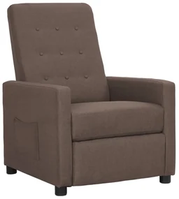 vidaXL Fauteuil verstelbaar stof taupe