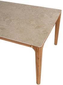 Taste by 4 Seasons Liam tuintafel teak met keramisch blad 240 x 100 cm      beige weerbestendig