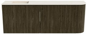 Mondiaz Joya DLux 110cm toiletmeubel ronding rechts shadow met wastafel faye links 1 kraangat meli