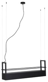 Smart hanglamp zwart met rek incl. 4 Wifi GU10 - Cage Rack