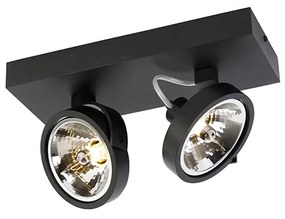 Design Spot / Opbouwspot / Plafondspot zwart verstelbaar 2-lichts - Go Modern G9 rond Binnenverlichting Lamp