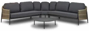 Hoek loungeset 5 personen Aluminium/Rope Taupe  Coco Romeo/Pacific