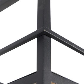 Eettafel / Eetkamer Industriële hanglamp zwart met rek large 4-lichts - Cage Rack Industriele / Industrie / Industrial E27 Binnenverlichting Lamp