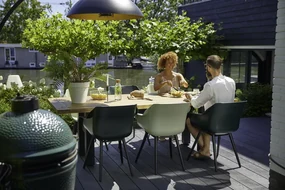 Hartman Sophie Studio dining armstoel - Night Green - Alu poot