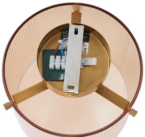 Art Deco plafondlamp messing met amber glas - Laura