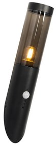 Moderne buiten wandlamp zwart met bewegingssensor IP44 - Rox