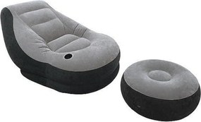 Intex Opblaasbare Loungestoel met poef - 130x99x76 cm - Met bekerhouder en reparatiepatch