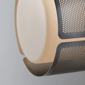 Plafond wandlamp, ijzer metaal en opaline, Darja
