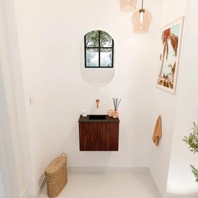 Mondiaz Joya 50cm toiletmeubel ruby met wastafel faye links zonder kraangat urban