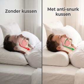 ANTI-snurk traagschuim kussen