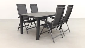 Hartman Salvatore/President 160 cm. verstelbare tuinset - 5-delig