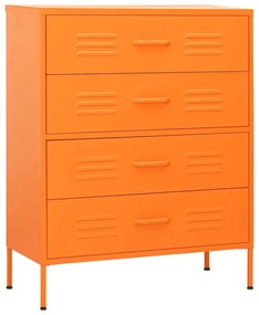 vidaXL Ladekast 80x35x101,5 cm staal oranje