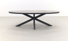 Hartman Milaan/Silva houtlook 240x115 cm. ovale tuinset - 7-delig