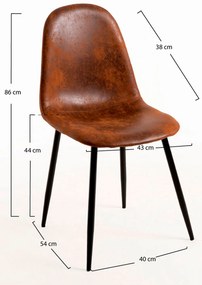 Zwarte Teok Vintage Kunstlederen Stoel