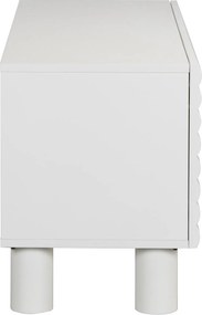 Tv-meubel Met Strepen Mat Wit 120 Cm - 120x40x55cm.