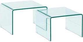 Goossens Basic Salontafel Imagine rechthoekig, glas transparant, modern design, 45 x 50 x 33 cm