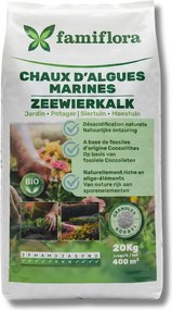 Famiflora zeewierkalk 20 kg tot 400 m² - voor gazon