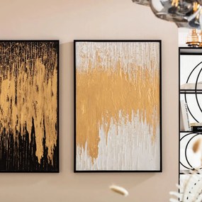 Kare Design Abstract White Schilderij Goud Wit