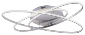 Plafondlamp staal incl. LED dimbaar - Galax Design rond Binnenverlichting Lamp
