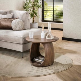 Houten Salontafel Open Design - 60 X 60cm.