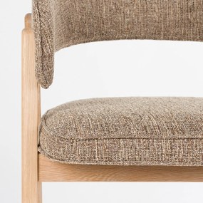 Zuiver Bright Eiken Eetkamerstoel Met Armleuningen Bruin