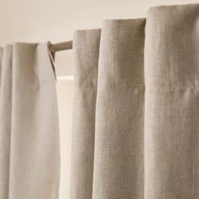 Verduisteringsgordijn van gewassen linnen, verborgen lipjes, Private