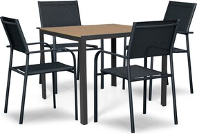 Tuinset 4 personen 909 cm Aluminium Grijs Presto Brentino/Creta