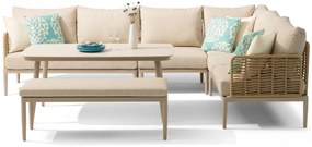 Hoek loungeset 7 personen Aluminium/wicker Taupe  Coco Ibiza