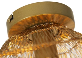 Oosterse plafondlamp goud 25 cm - VadiOosters E27 rond Binnenverlichting Lamp