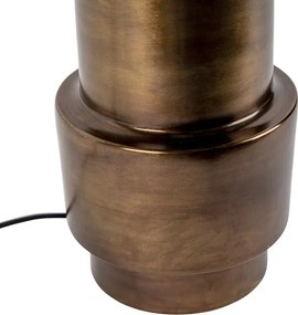 Art deco tafellamp brons velours kap groen met goud 50 cm - Bruut