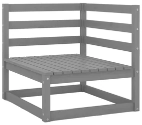 vidaXL Tuinhoekbank 2 st massief grenenhout grijs
