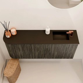 Mondiaz Joya 100cm toiletmeubel ronding links shadow met wastafel faye rechts 1 kraangat urban