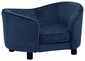 vidaXL Hondenbank 69x49x40 cm pluche blauw