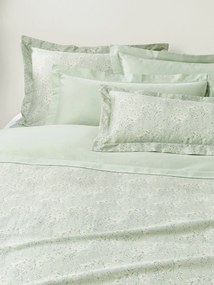 Katoensatijnen dekbedovertrek Leticia met bloemenprint