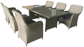 The Outsider Dining Set - Toulouse - Wicker - Brown - The Outsider