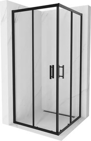 Mexen Rio vierkante douchecabine 90 x 90 cm, transparant, zwart - 860-090-090-70-00