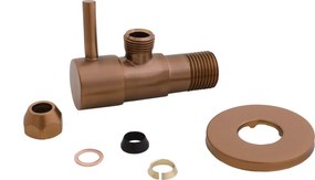 Mueller Bronzo hoekstopkraan 1/2 x 3/8 of knel 10mm geborsteld brons koper