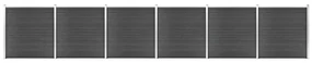vidaXL Schuttingpanelenset 1045x186 cm HKC zwart