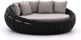 Tuinbed Apple Bee | Wicker (vlechtwerk) | Zwart | Ligstoel tuin | Strandbed | Kees Smit Tuinmeubelen