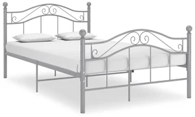 vidaXL Bedframe metaal grijs 120x200 cm
