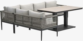 Garden Impressions Burela - Brugge lounge dining set 5-delig links - taupe