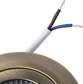 Set van 5 moderne inbouwspots brons incl. LED 3-staps dimbaar - Mio