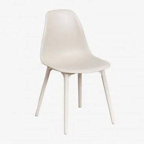 Set Van 4 Eetkamerstoelen Van Polypropyleen Scand Tapioca Beige - Sklum
