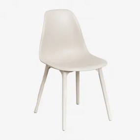 Verpakking Van 4 Scand Polypropyleen Eetkamerstoelen Tapioca Beige - Sklum