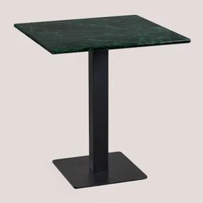 Vierkante Bartafel In Livanto-marmer Groen & ↔︎ 60 Cm & Zwart - Sklum